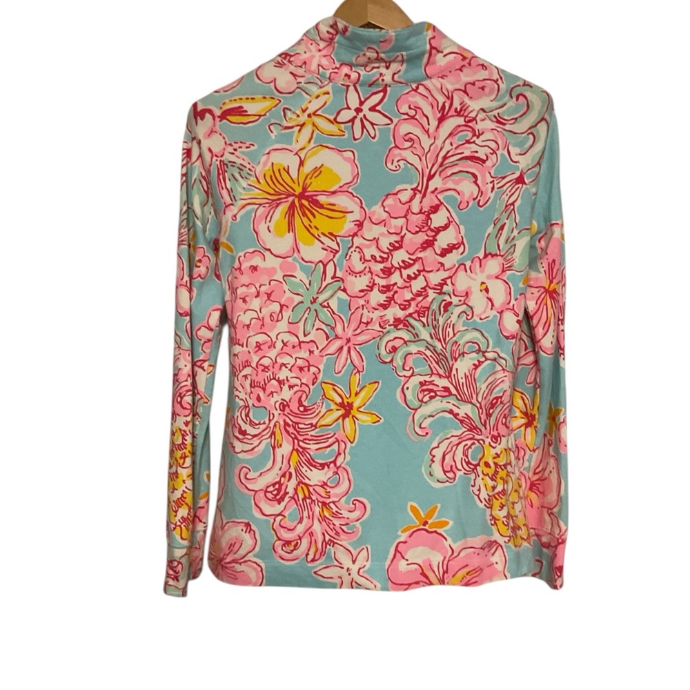 Lilly Pulitzer Breakwater Blue Lolita Skipper Popover Quarter Zip Sweatshirt‎ M - Picture 6 of 12